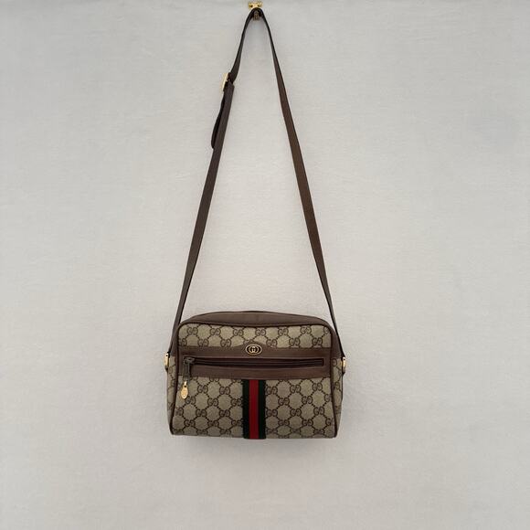 Authentic Vintage Gucci GG Supreme Sherry Line PVC Leather Shoulder Bag COA Incl - Picture 2 of 16